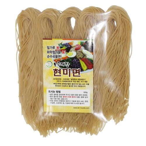 현미쌀국수 500g(3-4인분) 국산 온국수 비빔국수 파스타 스파게티